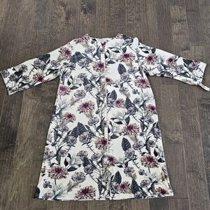 New Miss Elaine Luxe Fleece Floral Full-Zip Robe Sz 3X